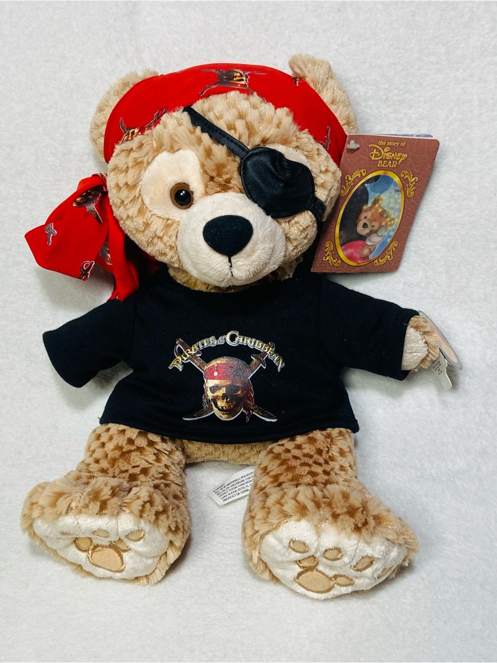 13” 2000s Hidden Mickey Bear Duffy Pirates of the Carribean Teddy Bear Pre Duffy